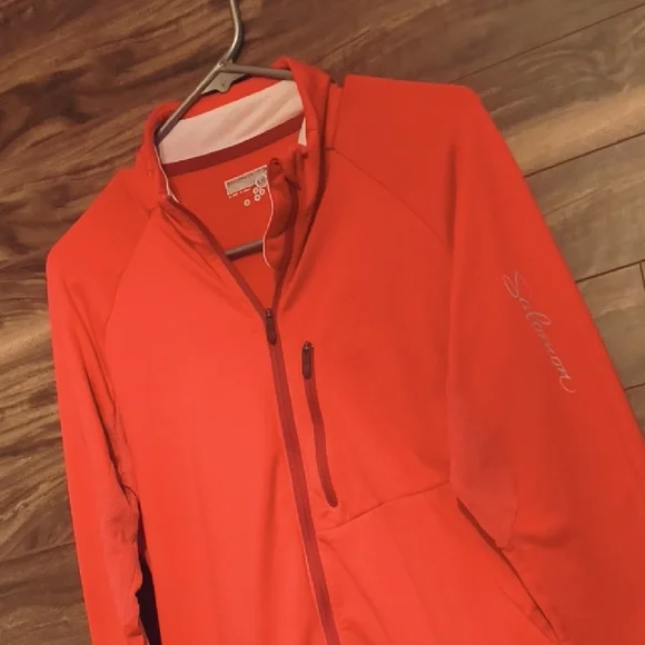 Salomon AdvancedSkin Warm Full Zip Midlayer Jacket - Women’s Large - Salmon Pink - Picture 3 of 14
